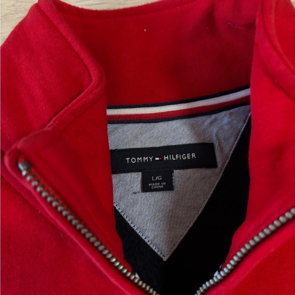 Tommy Hilfiger Men's Colorblock Sweater - Red, Green, Yellow - Picture 2 of 3